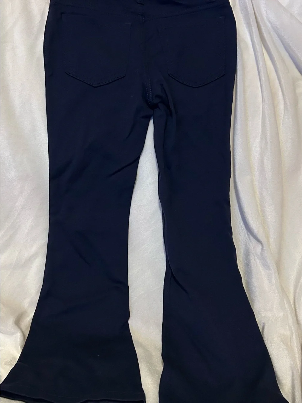 The Children's Place Black Flare Leggings with Pink Logo Patch